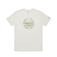 Unisex Organic Cotton Graphic Tee - Natural White/Rugged Green - NZ