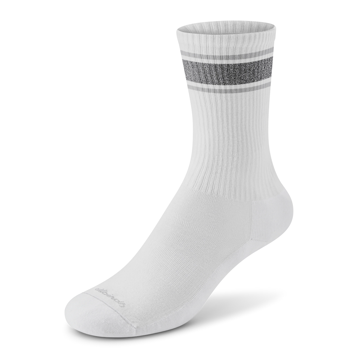 Anytime Crew Sock - Blizzard, Natural Grey Heather (Light Grey Sole)
